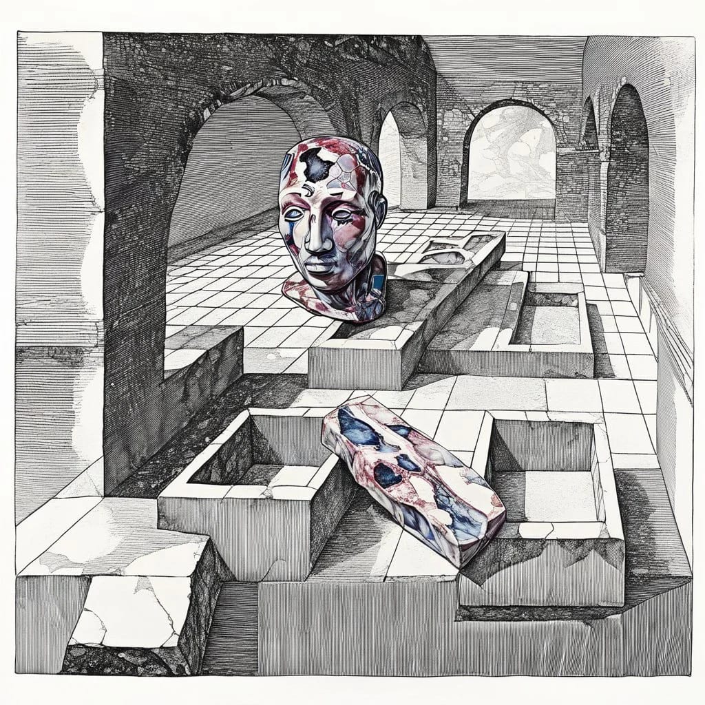 Eden-va2rosa-sculpture in linear perspective geometric drawing-65b095a1c7e9dd341f84f6a2.jpg
